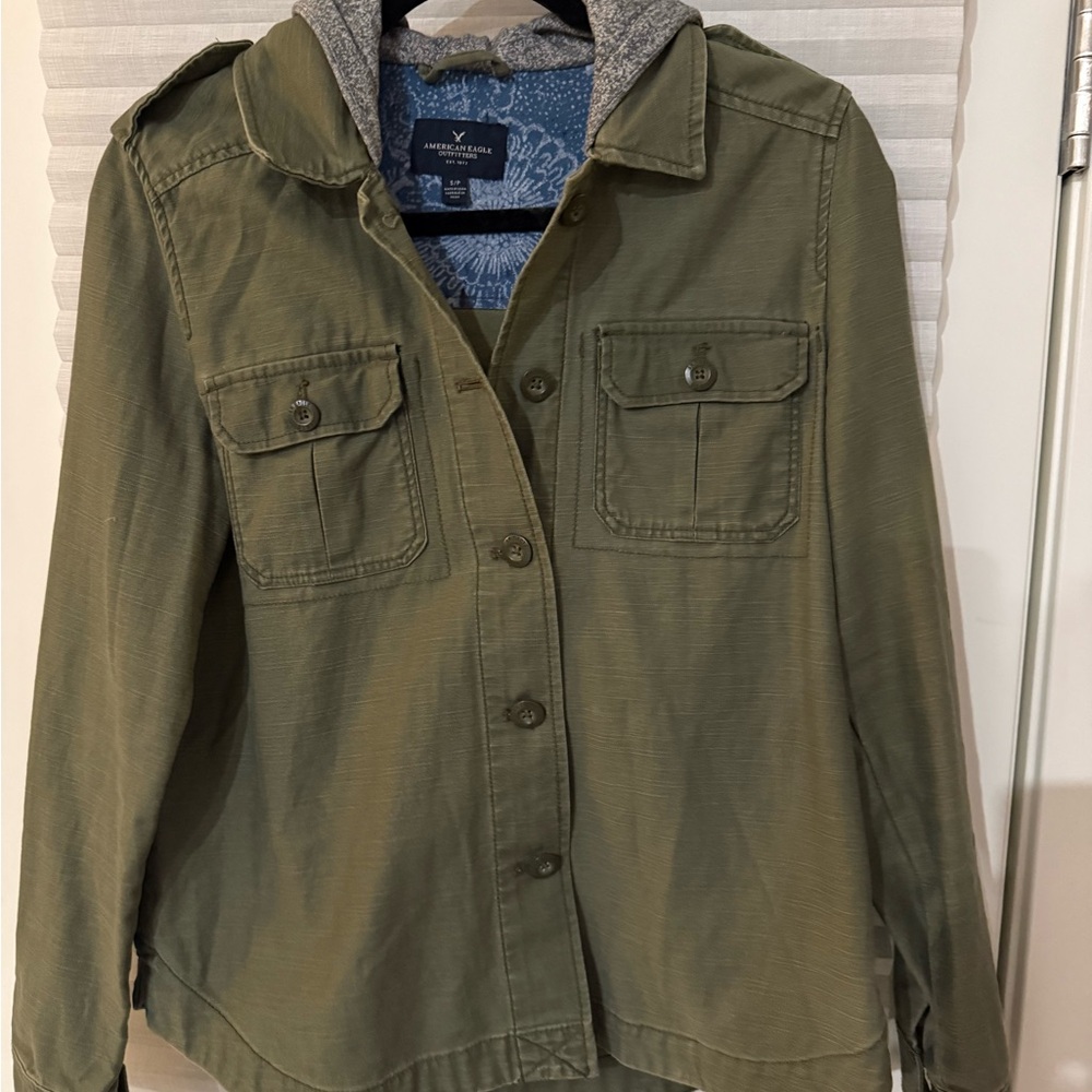 American Eagle Outfitters Olive Green Utility Jacket